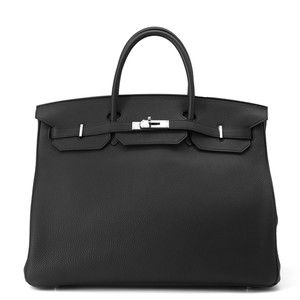 Hermes Birkin 40 Black Togo U Stamp HERMES Handbag
